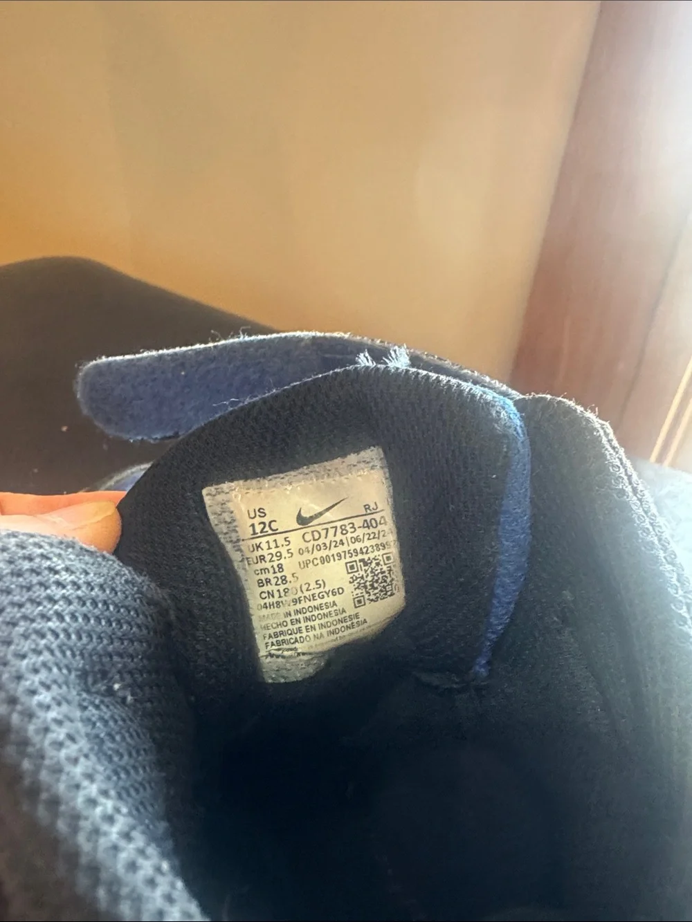 Nike Kids Mid-Top Sneakers in Blue and Black